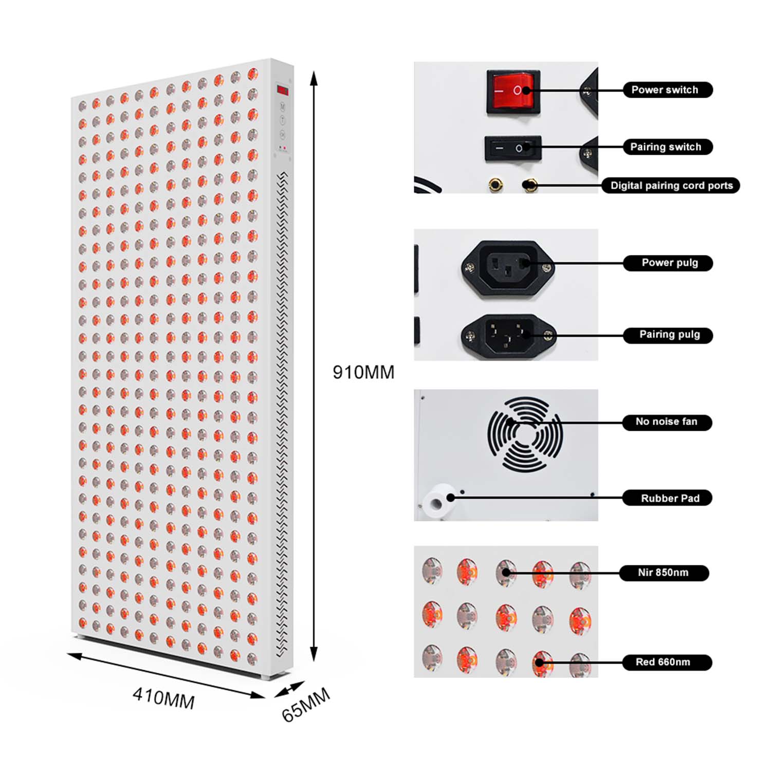 IT1800 PRO MAX WIDE - Högeffektiv Rödljuspanel