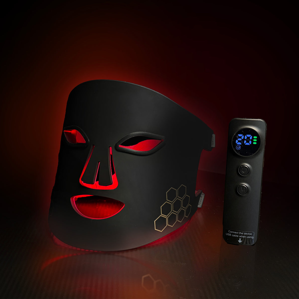 Rödljusterapi LED Mask PRO Series Black 4 Color